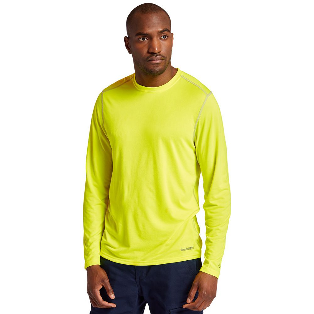 Camisetas Masculino - Timberland Pro® Wicking Good Sport Long Sleeve - CYEXI3629 - Verdes